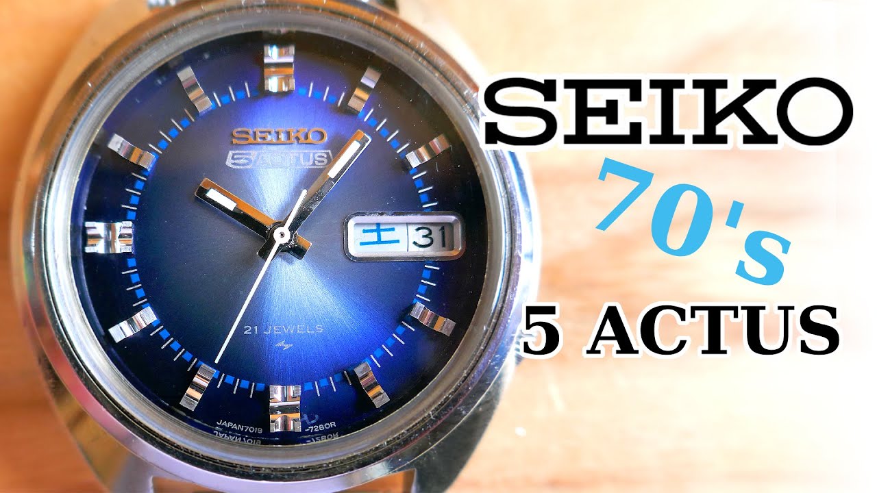 VINTAGE / seiko 5 actus 7019-7210 / 1973 - YouTube