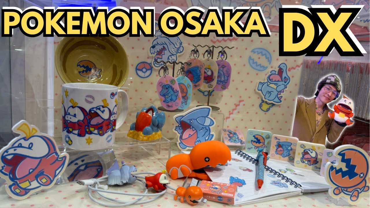 Biting Team Fuecoco & Totodile at POKEMON CENTER OSAKA DX