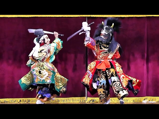 石見神楽 道返し】浜田商業高校郷土芸能部2024.2.10～第15回椿咲く丘の