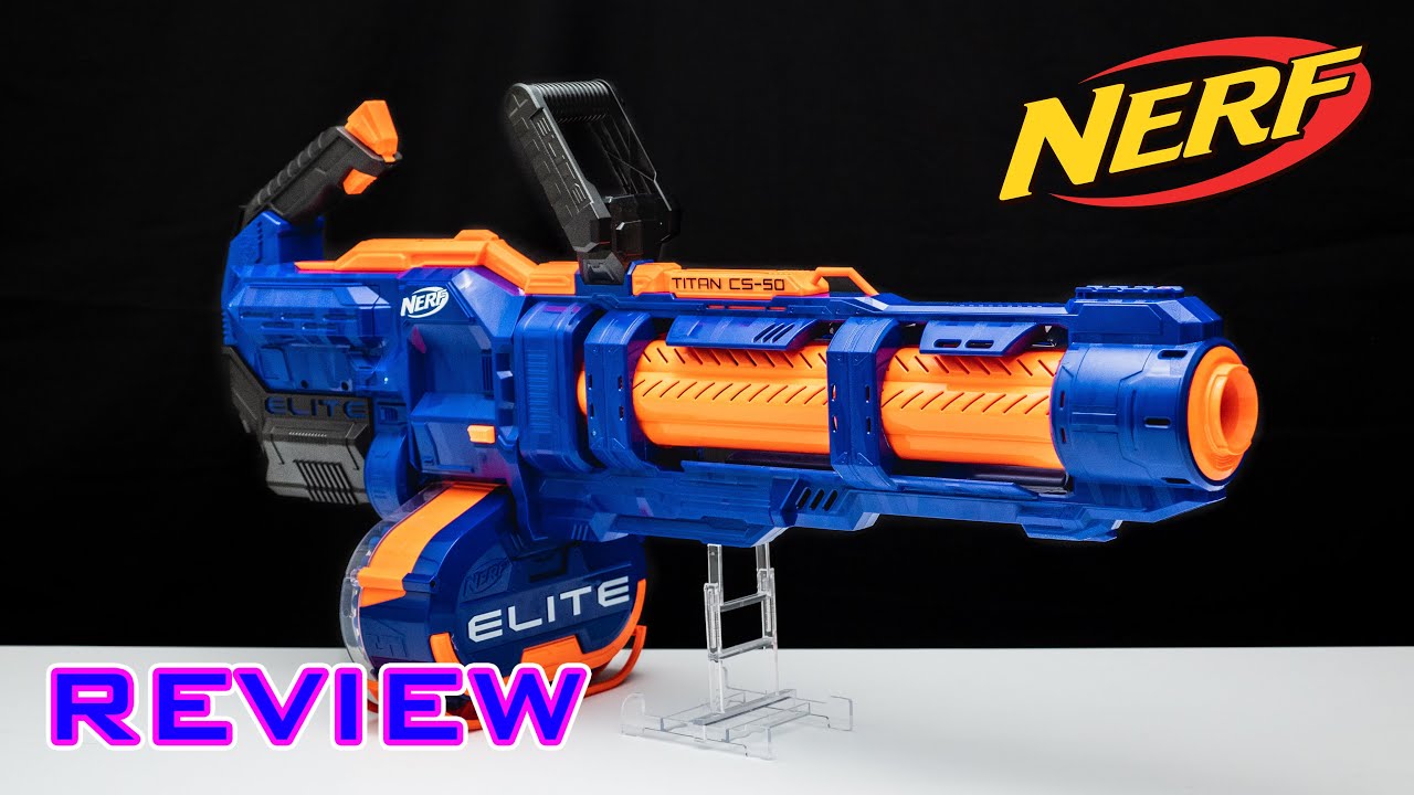 REVIEW] Nerf Elite Titan CS-50 | NERF MINIGUN!! - YouTube