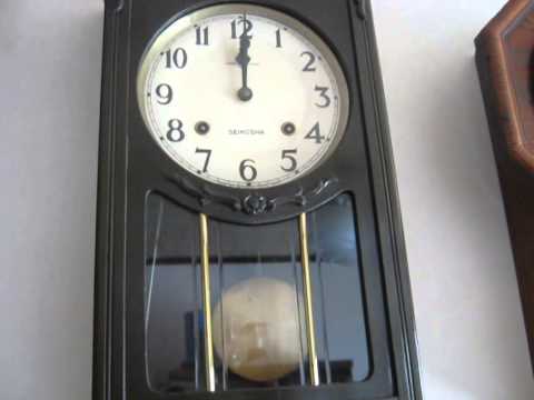 SEIKO(精工舎) 14日巻柱時計 - YouTube