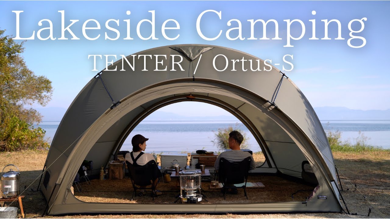 Lakeside camping, hot tent from Korea, TENTER Ortus-S, new tent