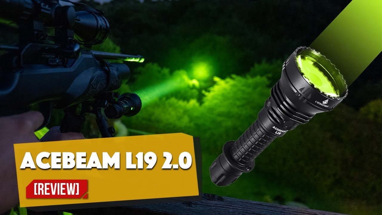 AceBeam L19 2.0 (Green) Long Throw Tactical Flashlight Review