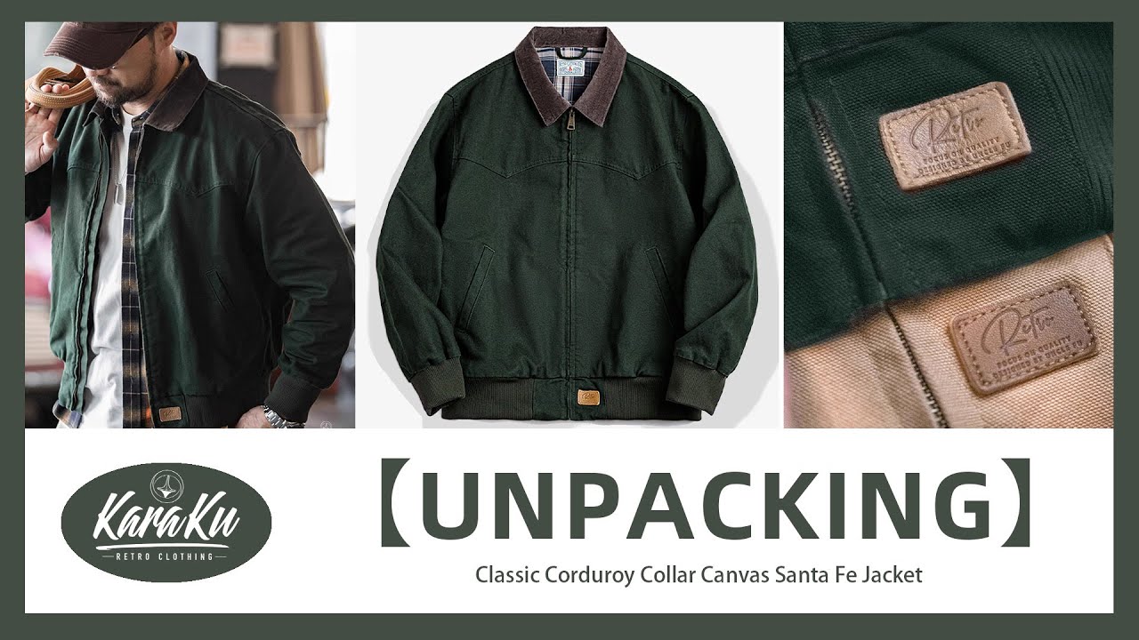 🎥【UNPACKING】アメカジ定番 襟コーデュロイキャンバスサンタフェ