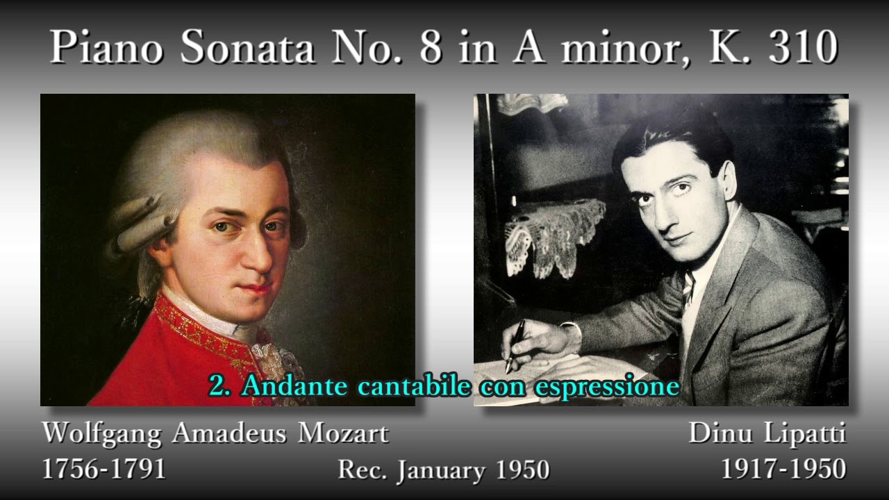 Mozart: Piano Sonata No. 8, Lipatti (1950) モーツァルト ピアノ
