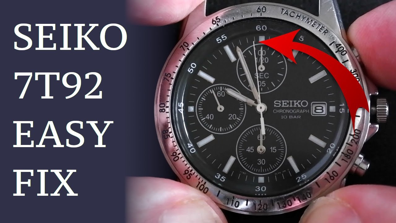 Seiko quartz chronograph reset: How to fix misaligned hands (7T62