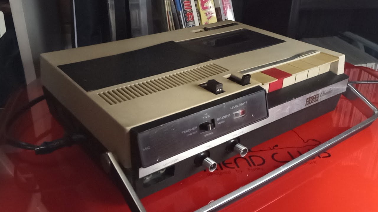 ジャンク品 旺文社 LL学習ヴィンテージカセットプレーヤー動作確認と