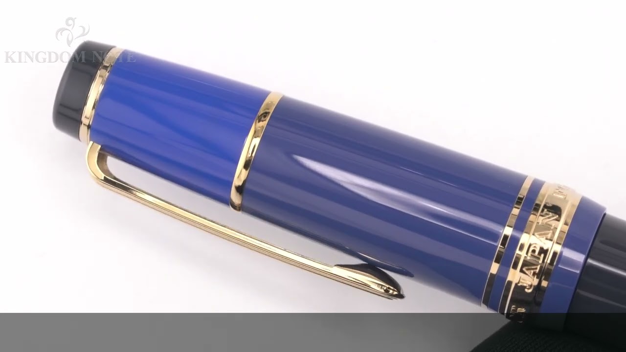 SAILOR セーラー 万年筆 ミルコロール ブルー 中細字 - YouTube