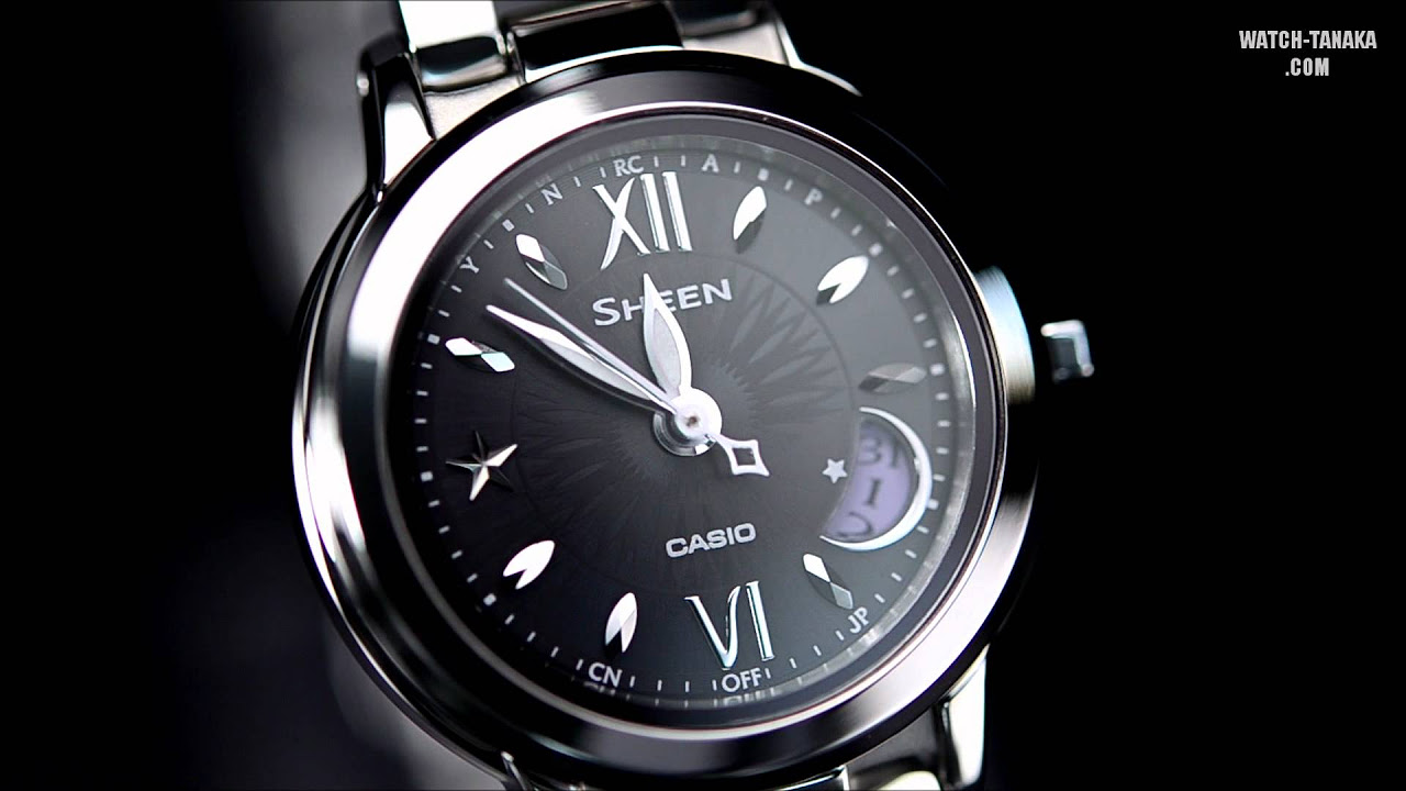 CASIO Sheen SHW-1500D-1AJF シーン タフソーラー 電波時計 - YouTube
