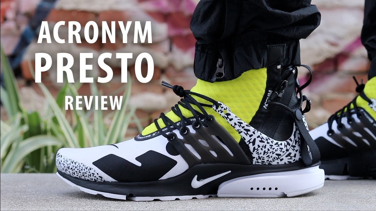 Acronym X Nike Presto Mid Dynamic Yellow Review - YouTube