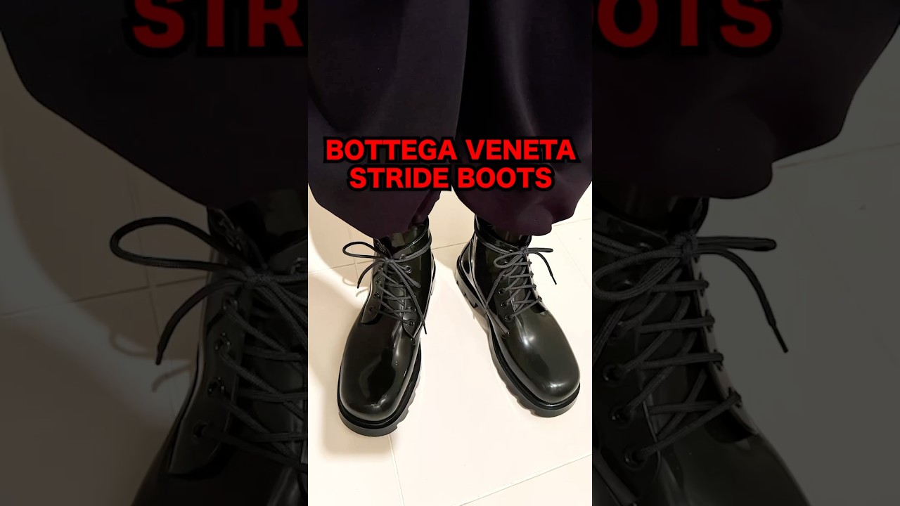 Introducing the BOTTEGA VENETA STRIDE BOOTS while polishing them