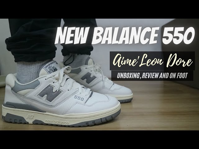 NEW BALANCE 550 AIME' LEON DORE (GRAY WHITE) UNBOXING AND ON FOOT