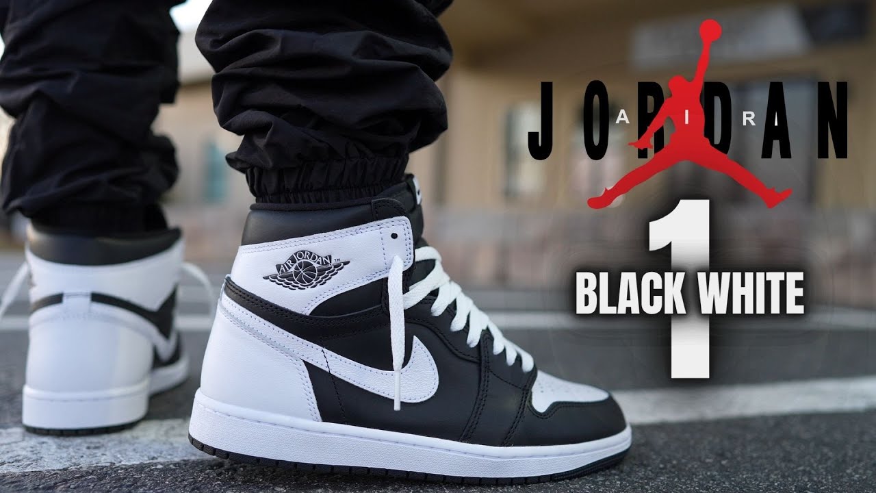 EARLY LOOK!! JORDAN 1 BLACK WHITE DETAILED REVIEW & ON FEET W LACE