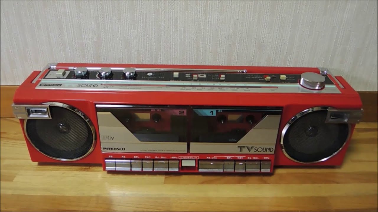 HITACHIパディスコ ラジカセ紹介【TRK-W4V】 - YouTube