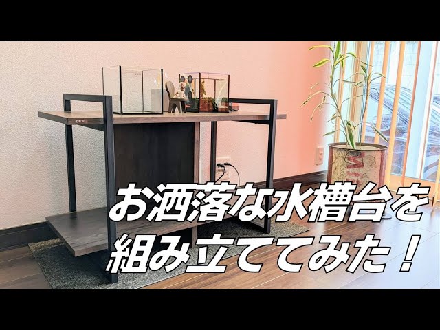 アクアリウム】お洒落な水槽台を組み立ててみた！アクアラックシェルフ