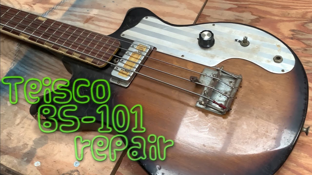 Teisco BS-101のリペア repair. - YouTube
