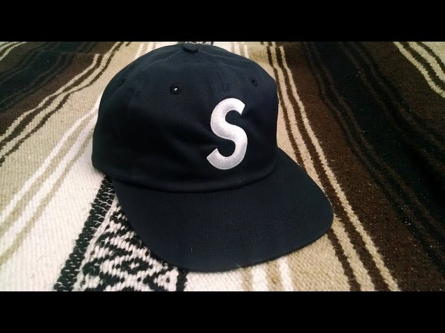 Supreme S Logo Navy 6 Panel Fall Winter 2014 Review Strapback Cap