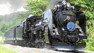 釜石線 C58-239 SL銀河 真夏の蒸気 Steam Locomotive - YouTube