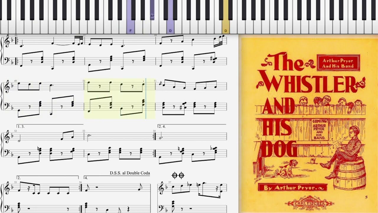 The Whistler and His Dog by Arthur Pryor (1905, piano solo) - YouTube