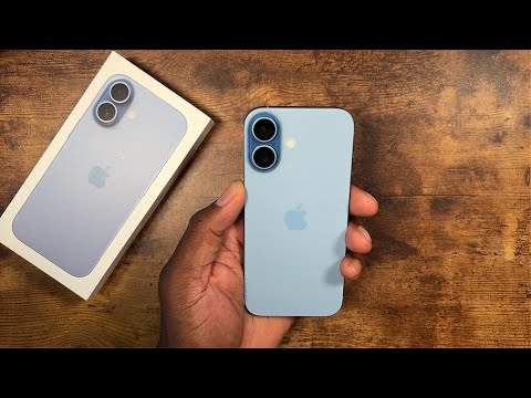 iPhone 17 Mist Blue Unboxing 256GB - YouTube