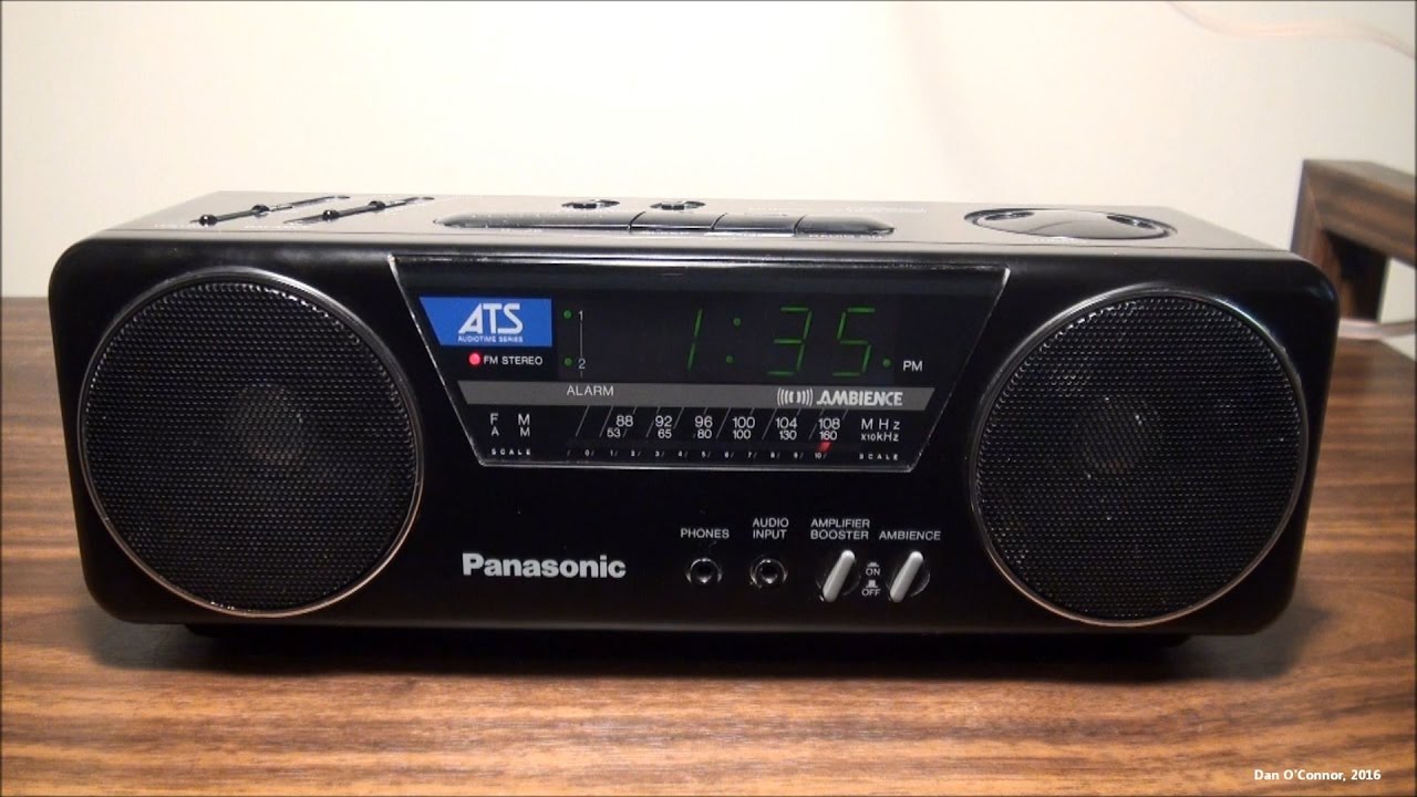 1991 Panasonic RC-X210 Clock Radio with AMBIENCE - YouTube