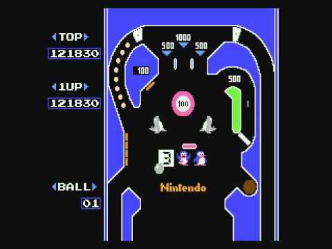 Famicom/NES] Pinball ピンボール - YouTube