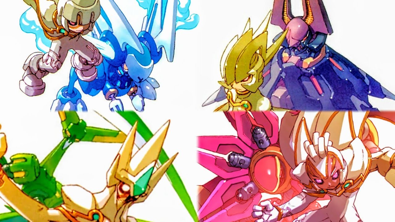 Mega Man ZX Model OX vs Zero 3 Link Bosses | No Damage - YouTube