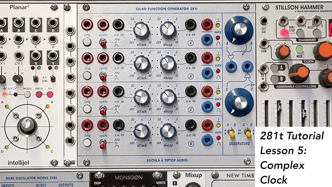 Buchla Tip Top Audio Quad Function Generator 281t Tutorial Lesson