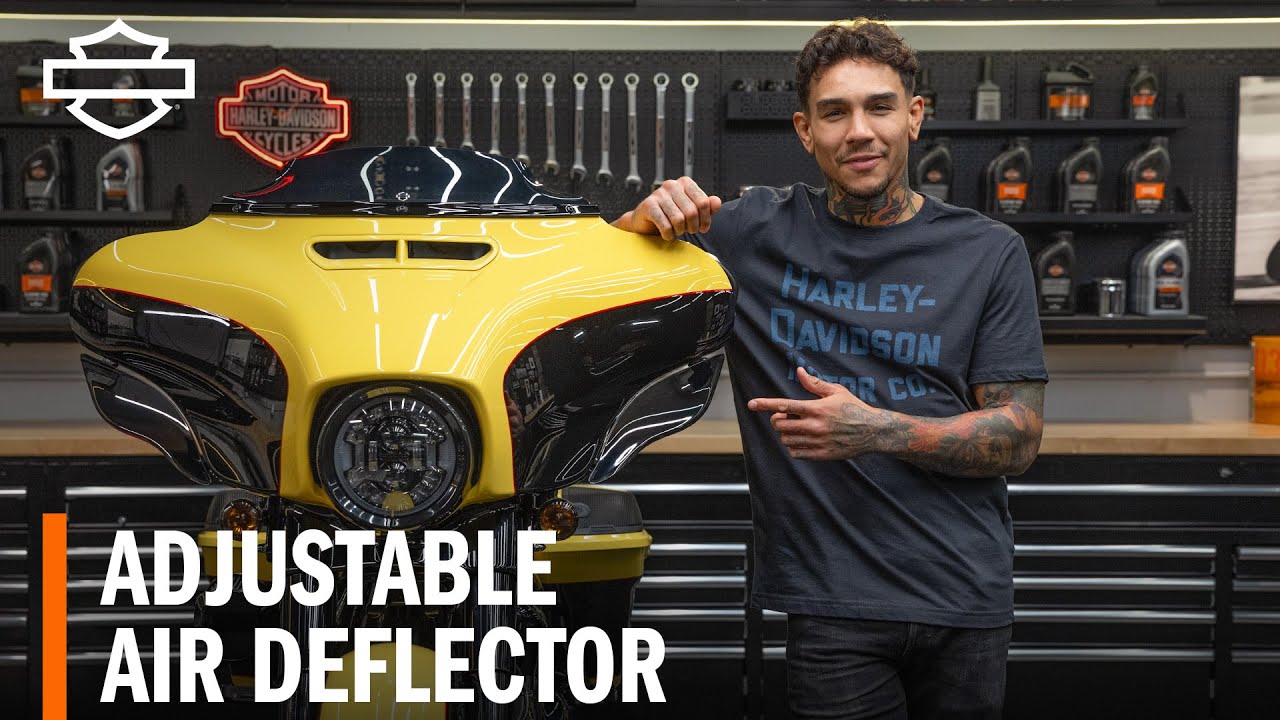Harley-Davidson Adjustable Air Deflector Overview - YouTube