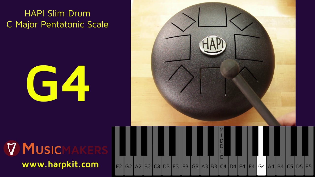 HAPI Slim Drum - C Major Pentatonic Scale - YouTube