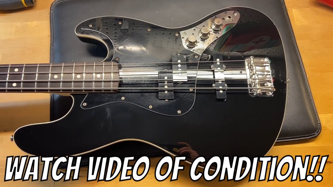 1995 Fender Japan AJB Aerodyne Jazz Bass Black - YouTube