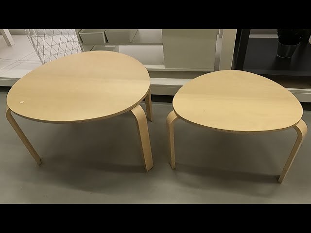 IKEA SVALSTA NESTING TABLES SET OF 2 BIRCH VENEER CLOSER LOOK IKEA