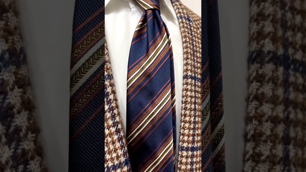 Atto Vannucci ネクタイ | ヘリンボーン ネイビー - Del Fiore Online