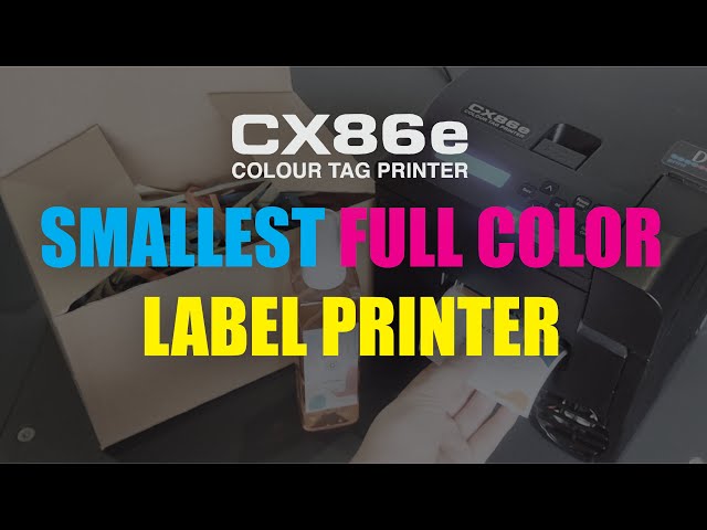 Smallest Full Color Label Printer - CX86e - YouTube