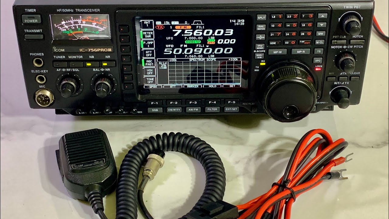 ✨iCom IC-756PROIII HF/50MHz 120/110W + DC + MH-12✨ - YouTube