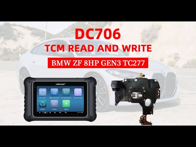OBDSTAR DC706 TCM Read and Write: BMW ZF 8HP GEN3 TC277 - YouTube
