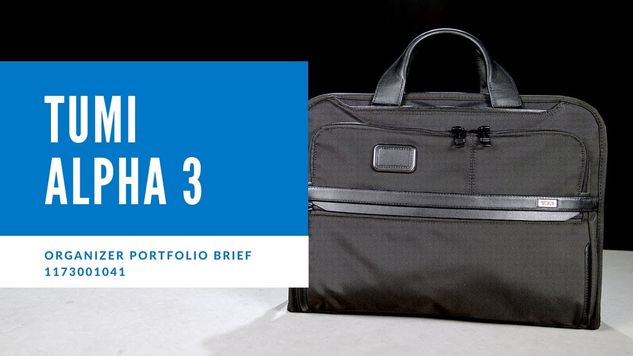 Tumi Alpha 3 Organizer Portfolio Brief - YouTube
