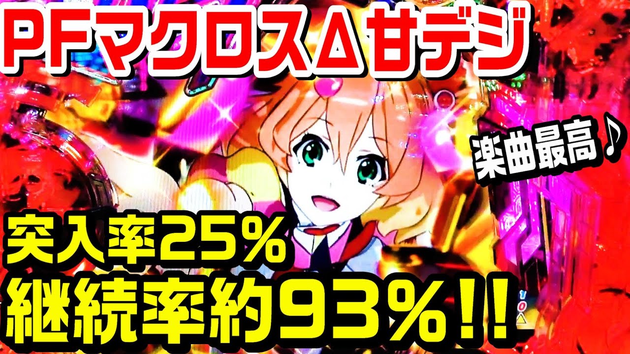 PFマクロスデルタ甘デジの実践！突入率25％でRUSH継続率約93％の結果は