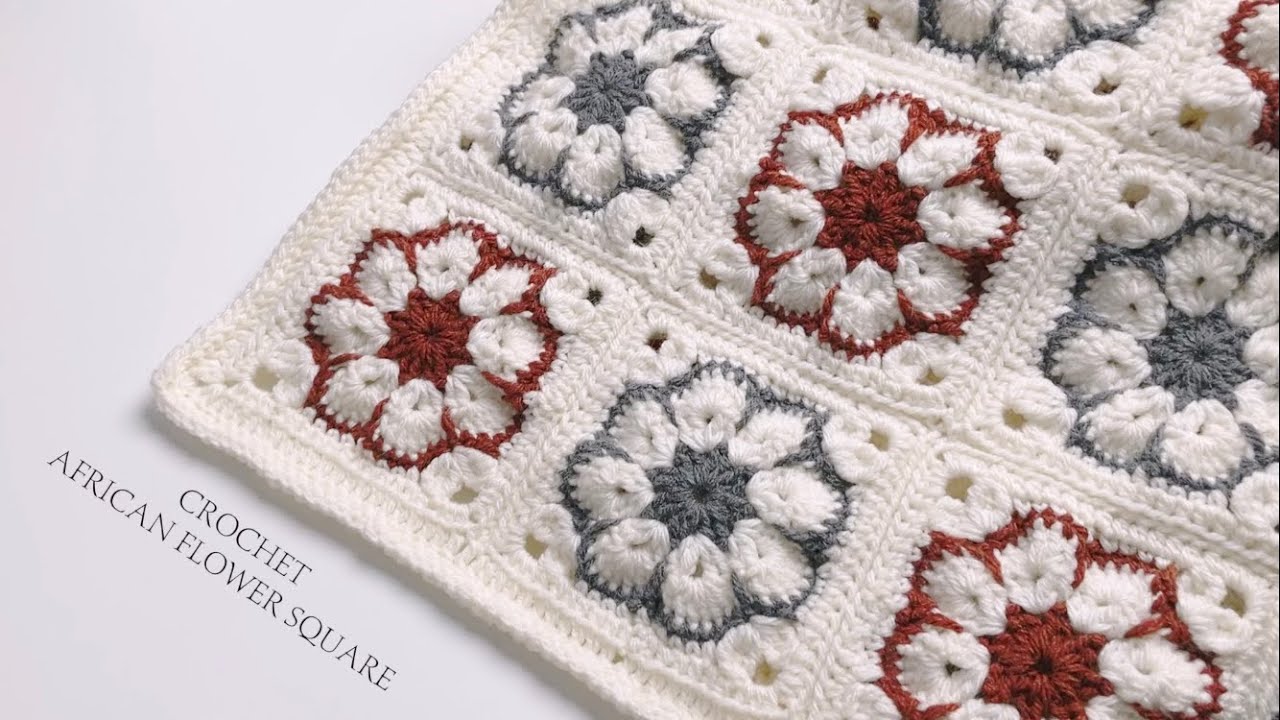 African flower motif blanket Crochet🌸 - YouTube