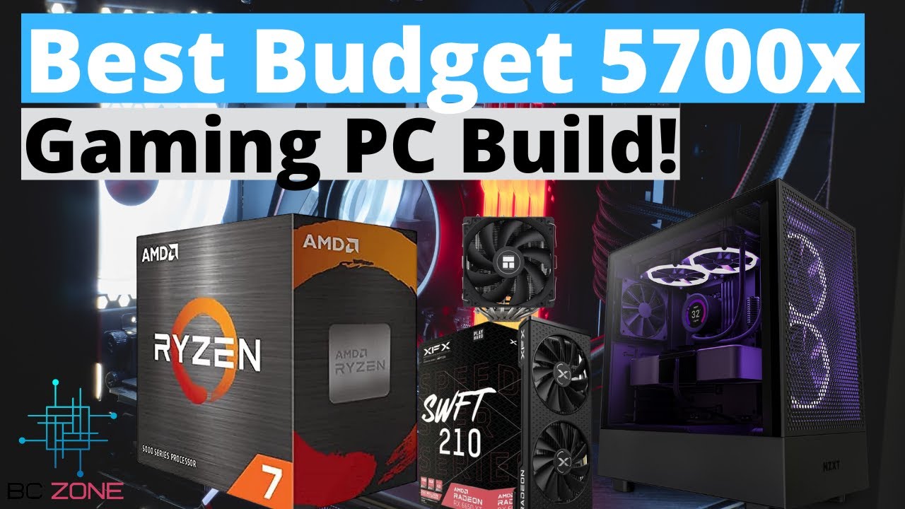 BEST BUDGET RYZEN 7 5700x GAMING PC BUILD! RX 6650 XT + 32GB RAM