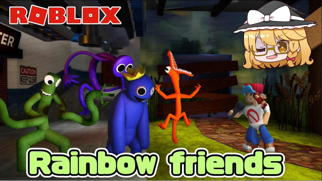 FNF】ロブロックスで有名な恐怖のレインボーフレンズとラップで戦う音