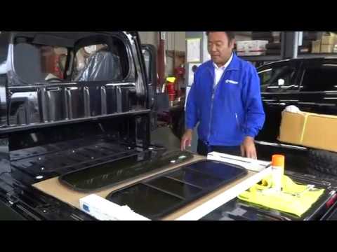 サムライピック ハイゼット ジャンボ 開閉 リアガラス 取り付け方法