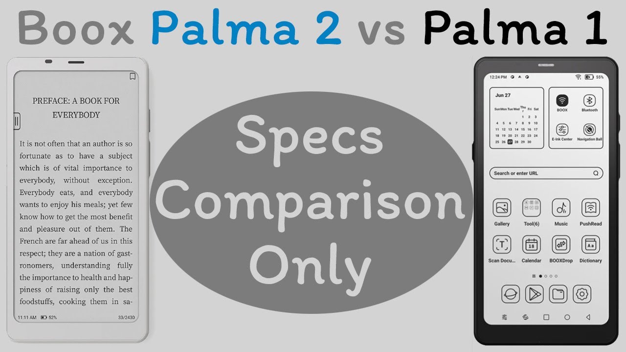 Boox Palma 2 vs Palma 1 (Specs Comparison Only) - YouTube