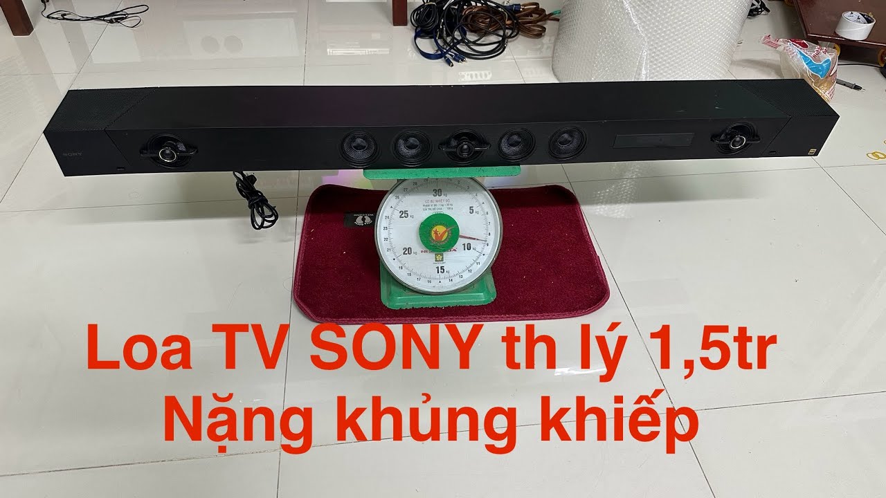 The SONY SA-ST5000 TV soundbar weighs 9kg, is 1.2m long, and has a