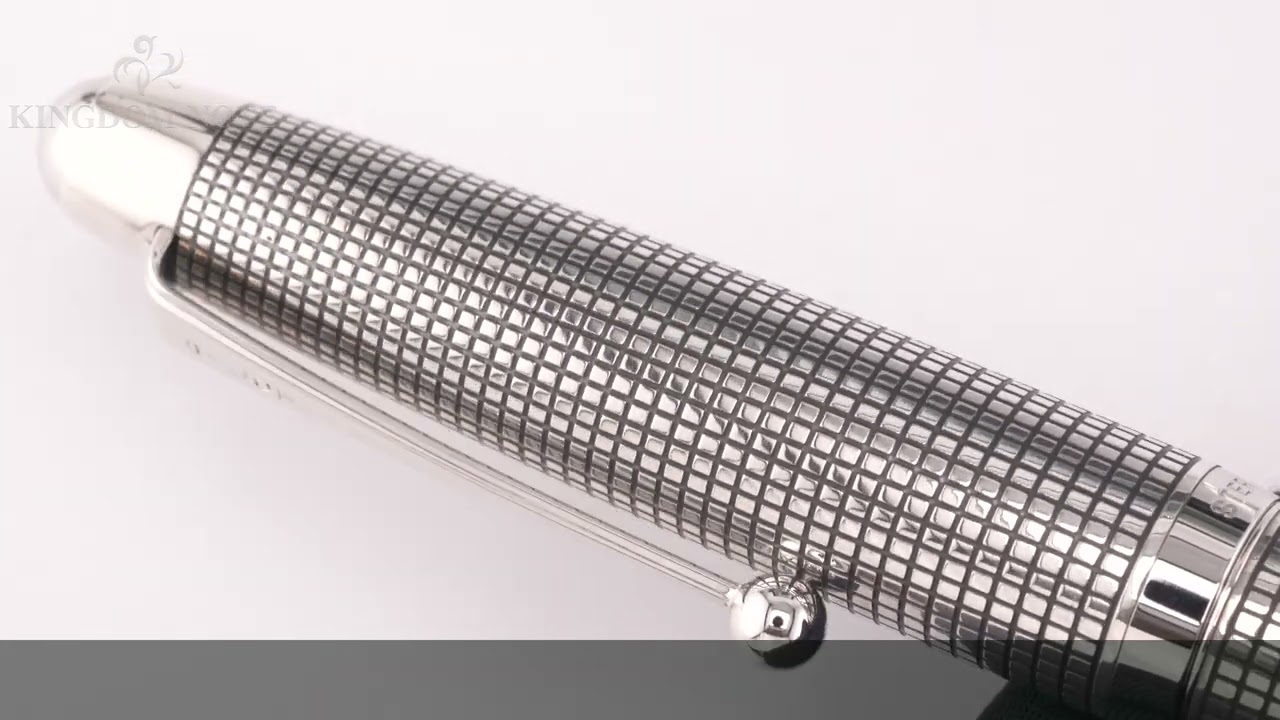 PILOT パイロット 万年筆 シルバーン 格子 細字 - YouTube