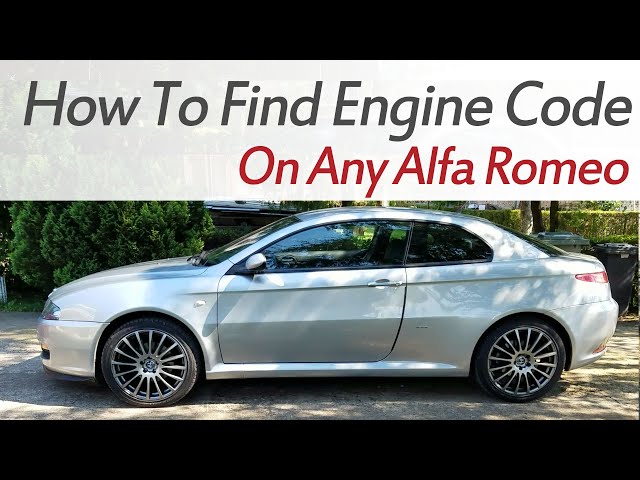 How to Find Engine Code, Alfa Romeo 147,156, GT, GTV, 159, Brera