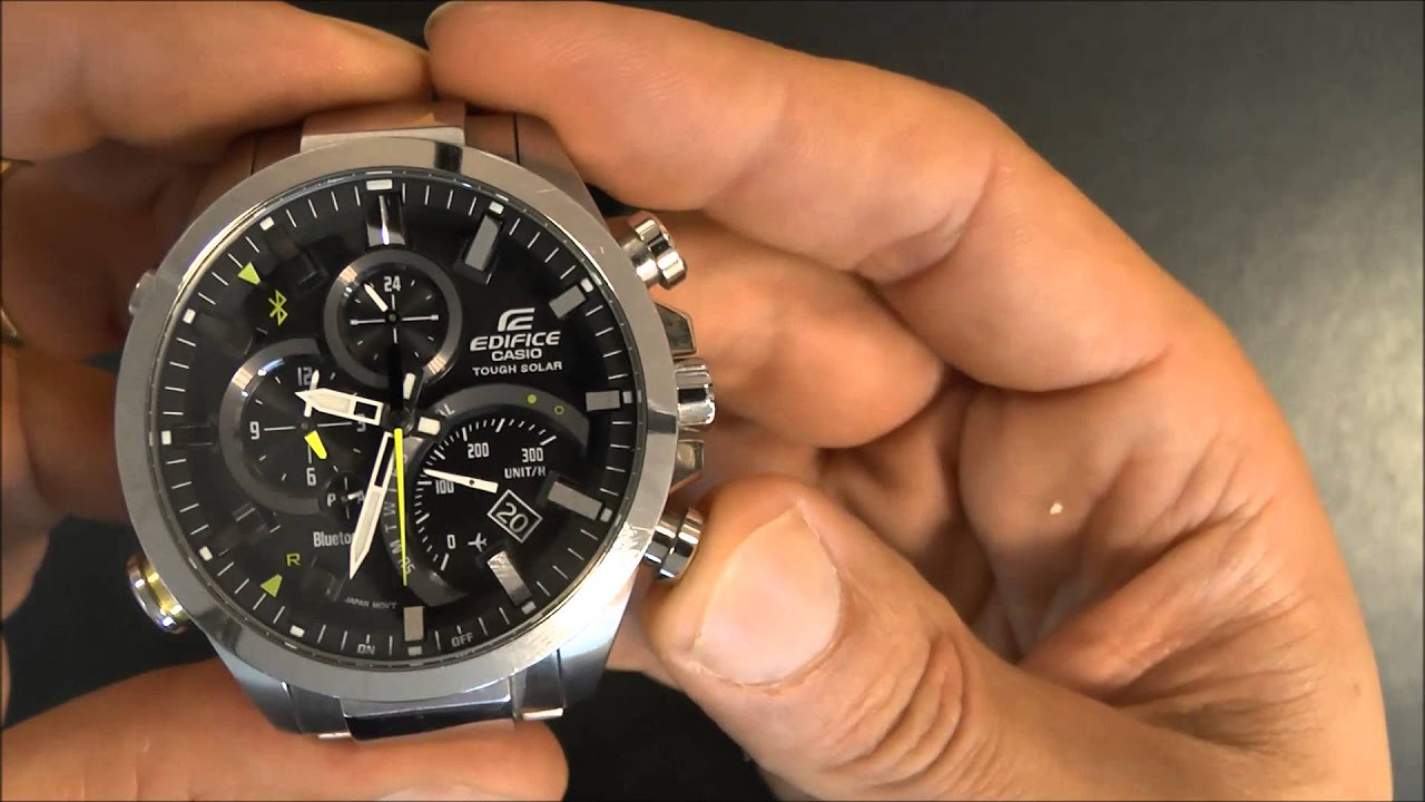 Casio Edifice Bluetooth EQB500D-1A Bluetooth Watch Review - YouTube