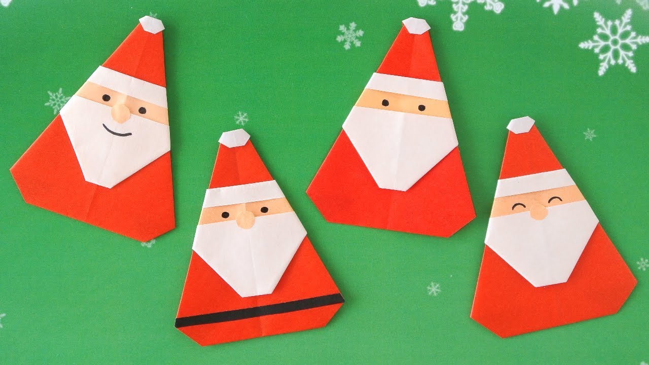 Origami] Easy Santa Claus instructions - YouTube