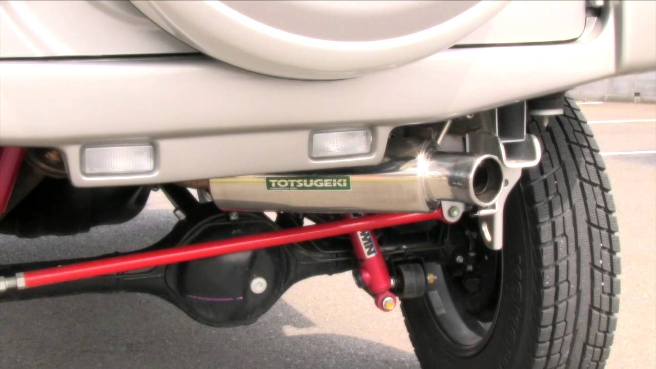 スズキジムニーJB23用 静香御前マフラー - YouTube