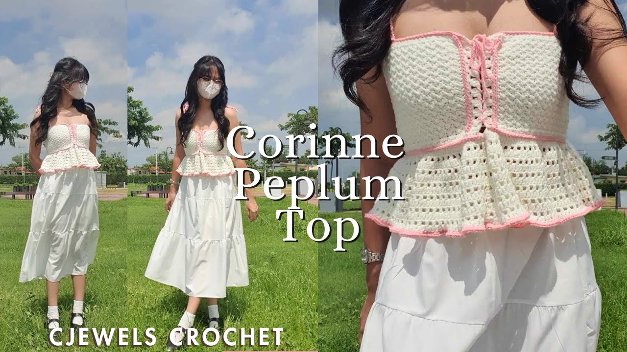 Corrine Peplum Top 🎀 Easy Crochet Top Tutorial 🎀 Softcore